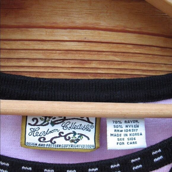 Pink Black Short Sleeve Sweater Top - Picture 7 of 7